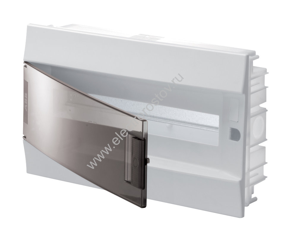 Mistral41 Щит встраиваемый 18 модулей, дверь прозрачная черная, с клеммами IP41 ABB