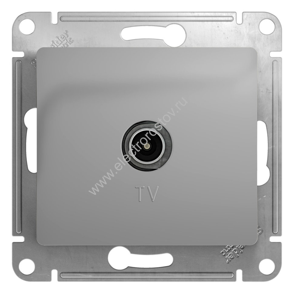 Glossa Алюминий Розетка TV оконечная Schneider Electric