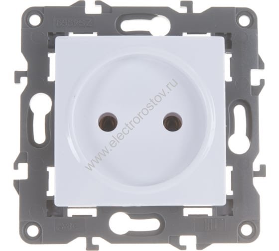 Elegance Белый Розетка 1-ая б/з ЭРА