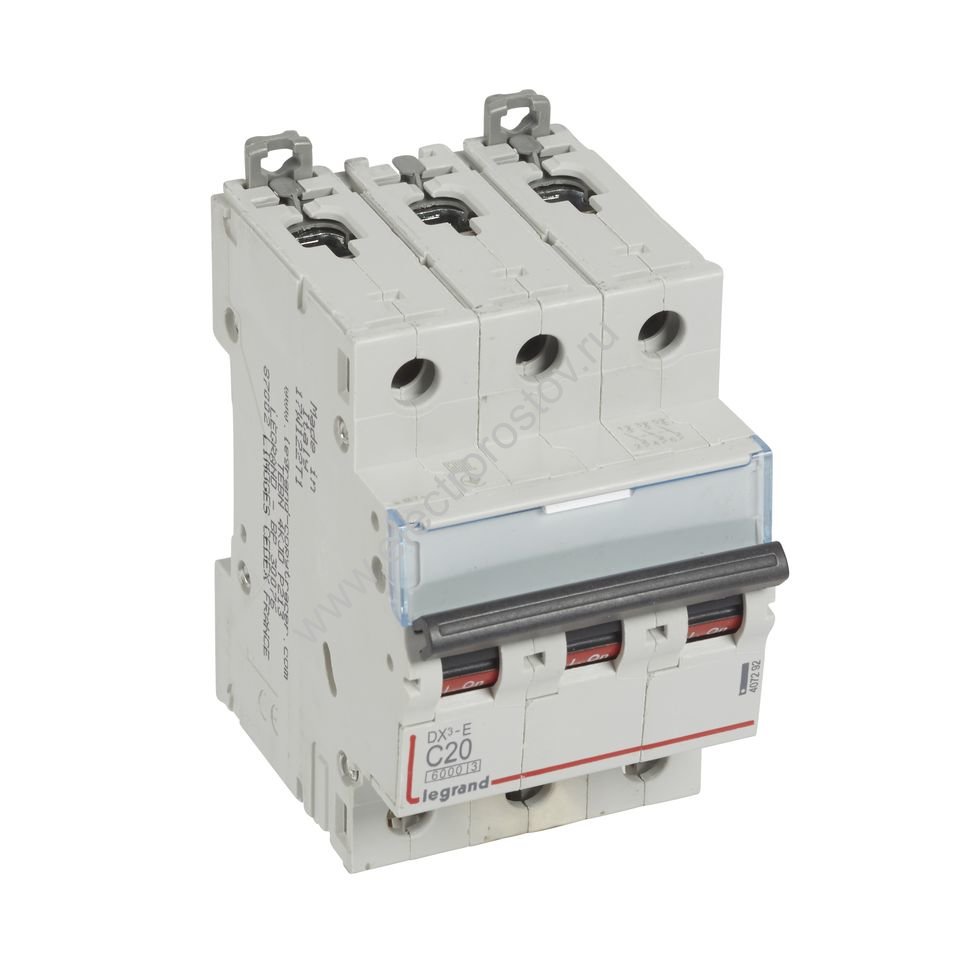 DX3 Автоматический выключатель 3P C20 6кА Legrand