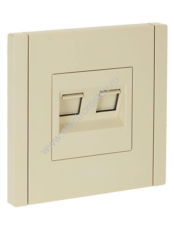 IEK FORTE&PIANO Ваниль Розетка комп. 2-ая RJ45 кат.5E FP433