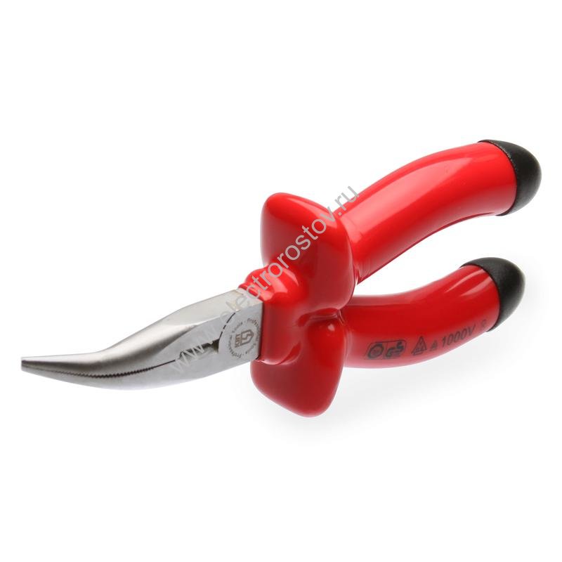 КВТ Длинногубцы изогнутые диэлектрические 200 мм серия ЭКСПЕРТ