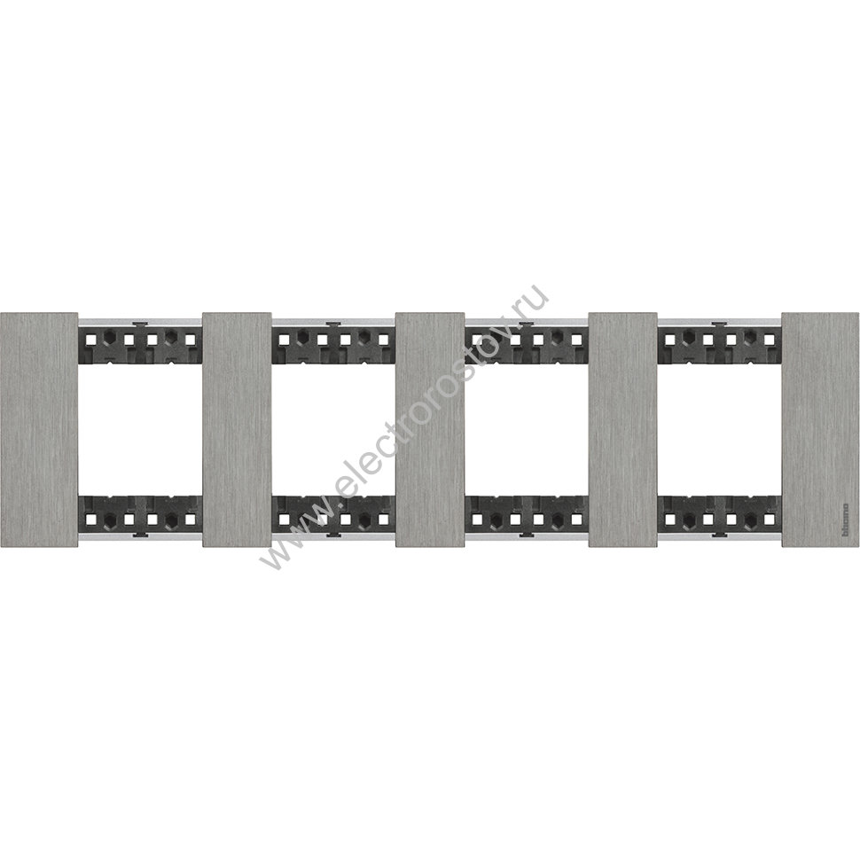 BT Living now Сталь Рамка немецкий стандарт 4 поста (2+2+2+2 мод)