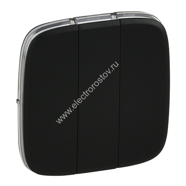 Valena Allure Антрацит Лицевая панель Выключатель 3-х клавишный Legrand