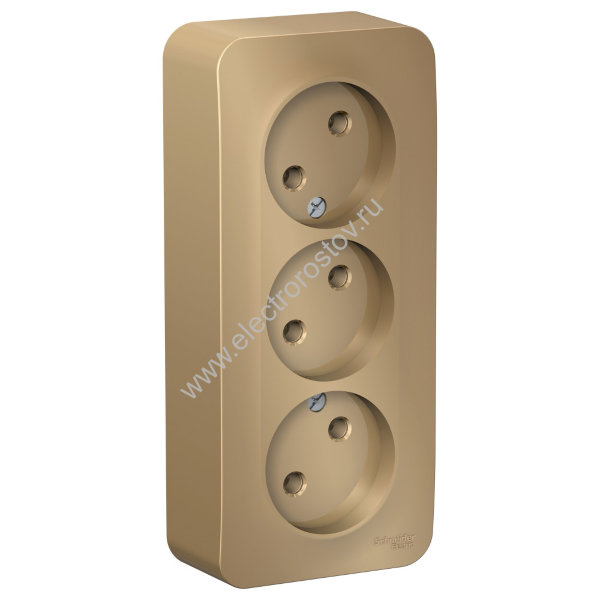 Blanca наруж Титан Розетка 3-ая б/з без шторок 16А, 250В, изолир. пластина Schneider Electric