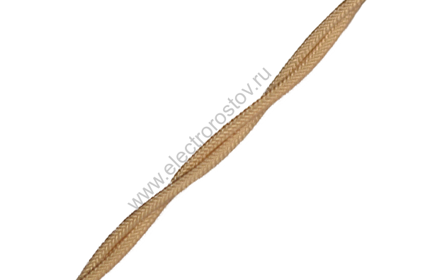 Витой провод 3*1,5, песочное золото, матовый 50м