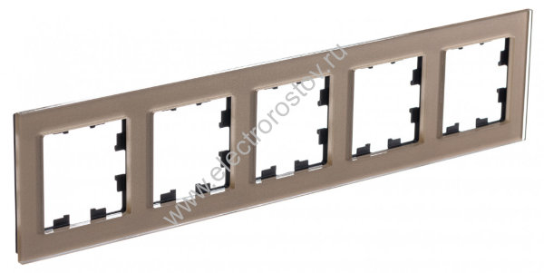 AtlasDesign Nature Стекло шампань Рамка 5-ая Schneider Electric