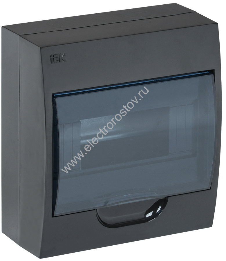 KREPTA 3 Корпус пластиковый накладной ЩРН-П-8 IP41 черный IEK