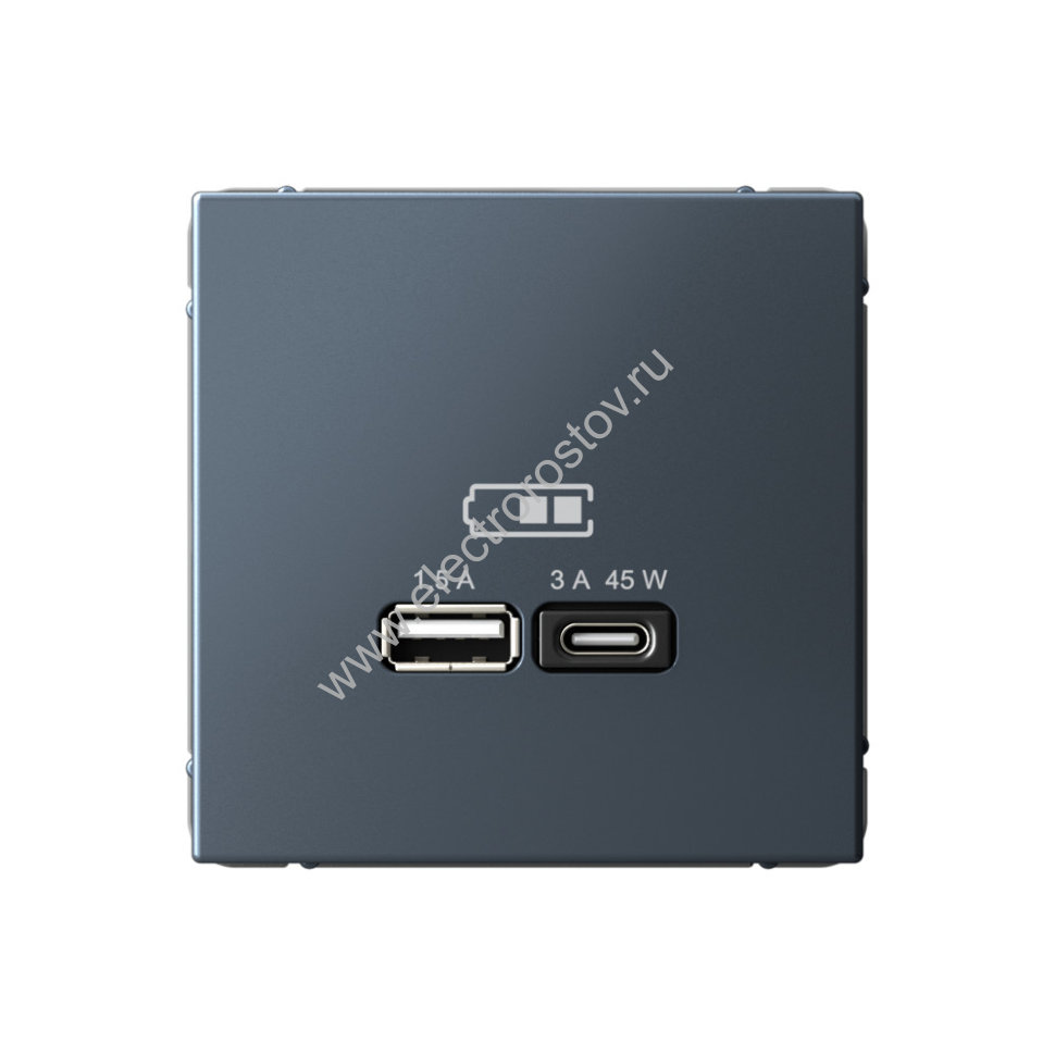 Systeme Electric ArtGallery Грифель USB Розетка A + тип-C 45Вт высокоскор.заряд. QC, PD, механизм