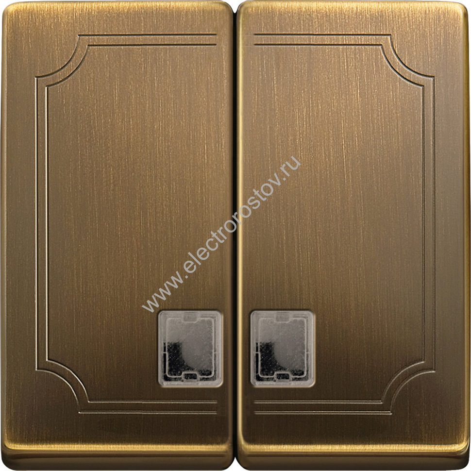 Schneider Electric Merten SD Античная латунь Клавиша 2-ая с окошком для световой индикации