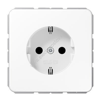 CD 500 Белый Розетка с/з безвинт. зажим JUNG