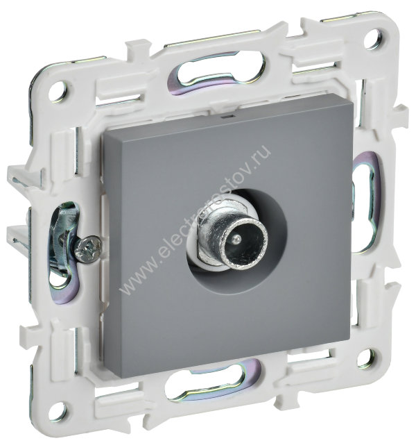 IEK SKANDY Серый Розетка TV проходная SK-A17Gr