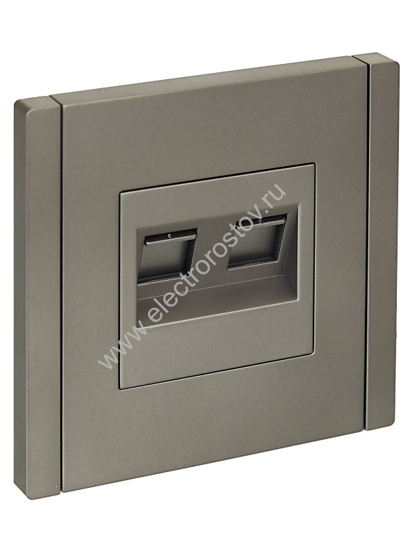 IEK FORTE&PIANO Сталь Розетка комп. 2-ая RJ45 кат.5E FP533