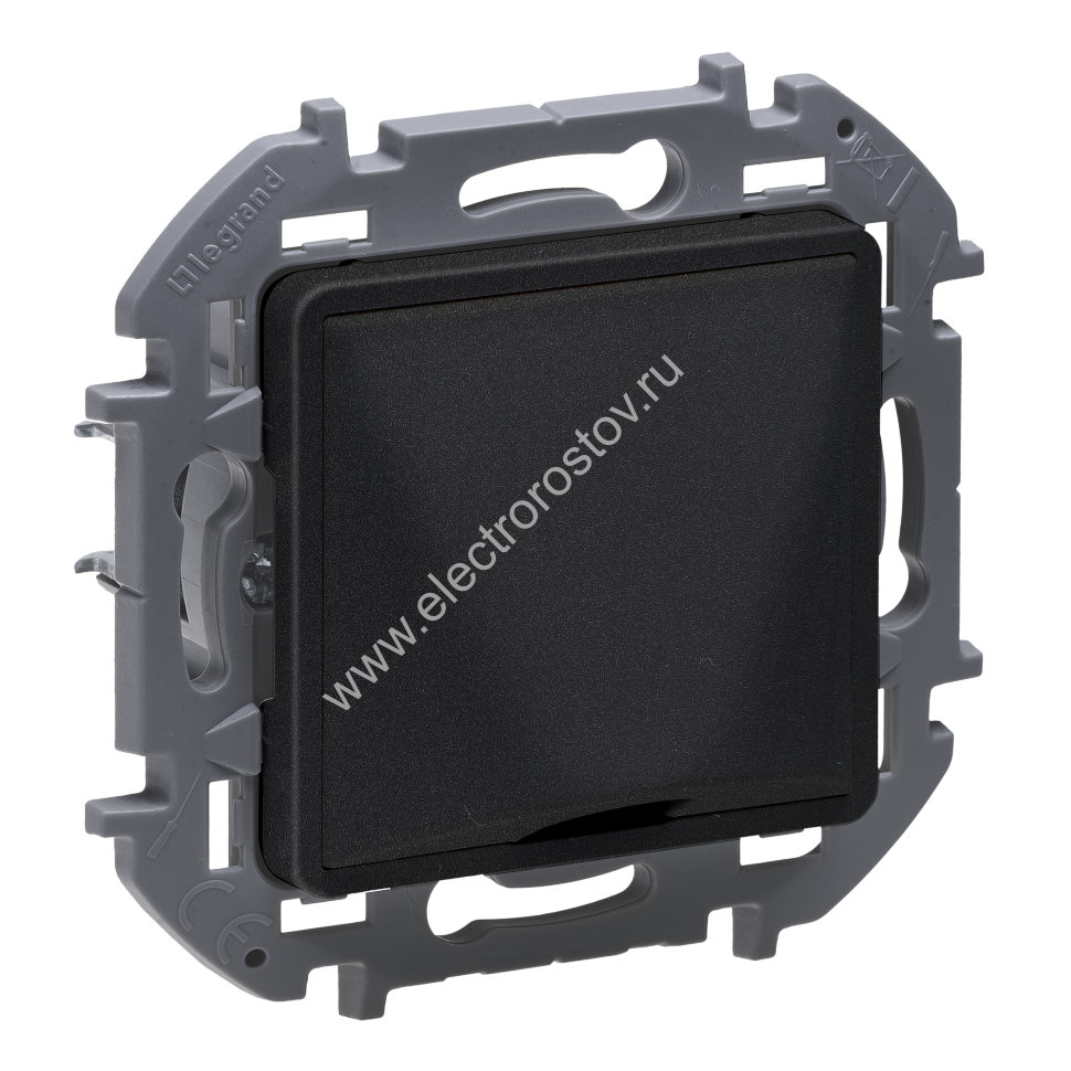 INSPIRIA Антрацит Вывод кабеля с зажимом для крепления Legrand