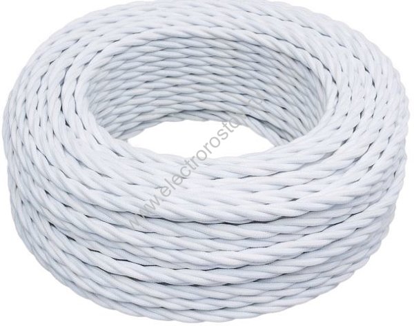Витой провод 2*2,5, белый, матовый 150м