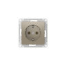 AtlasDesign Шампань Розетка 1-ая с/з c быстрозажим. клеммами Schneider Electric