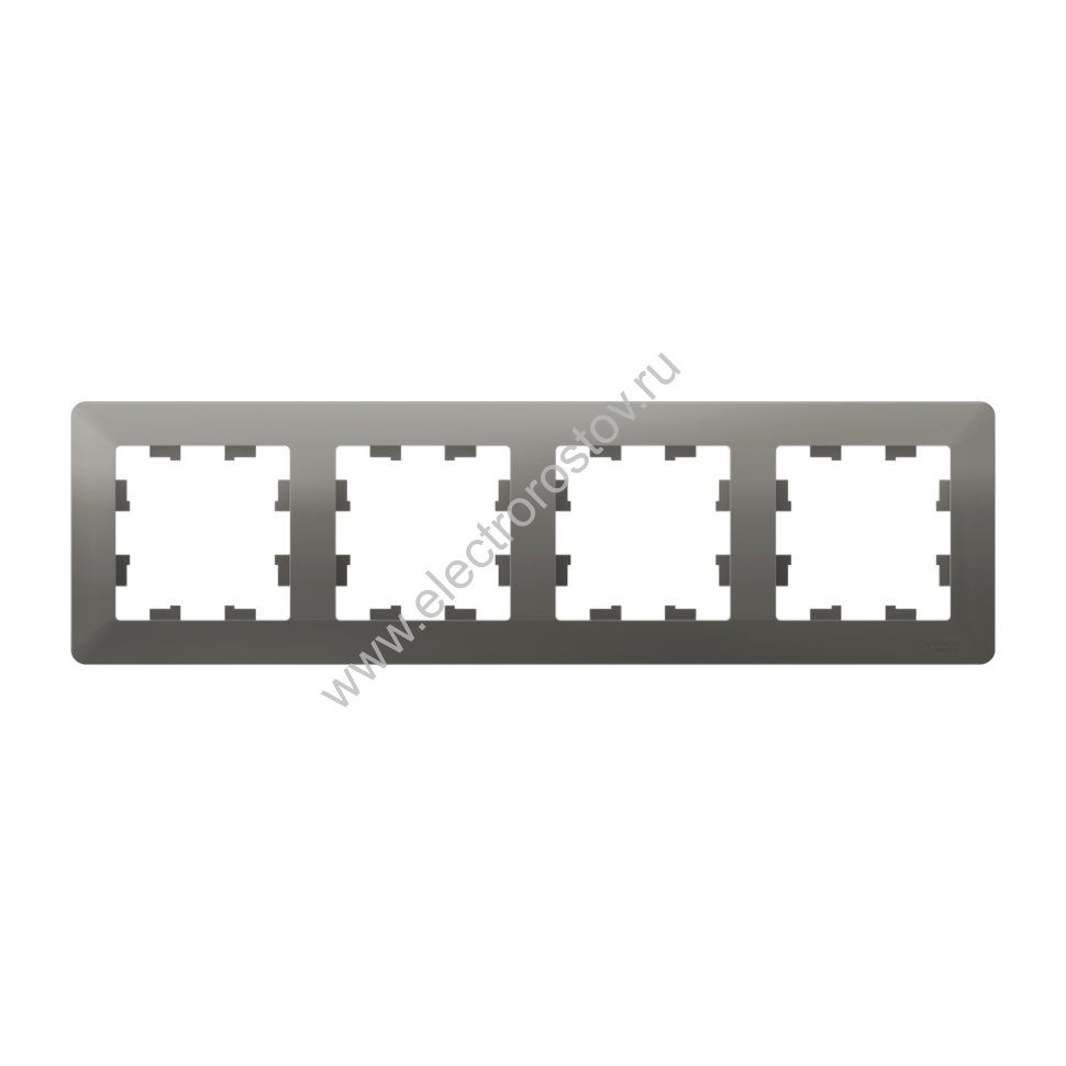 Systeme Electric AtlasDesign Air Сталь/дымчатый черный Рамка 4-ая