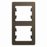Glossa Шоколад Рамка 2-ая вертикальная Schneider Electric