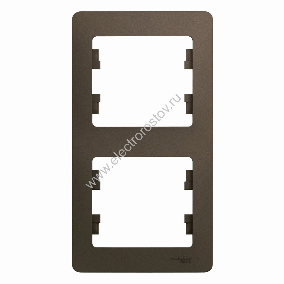 Glossa Шоколад Рамка 2-ая вертикальная Schneider Electric