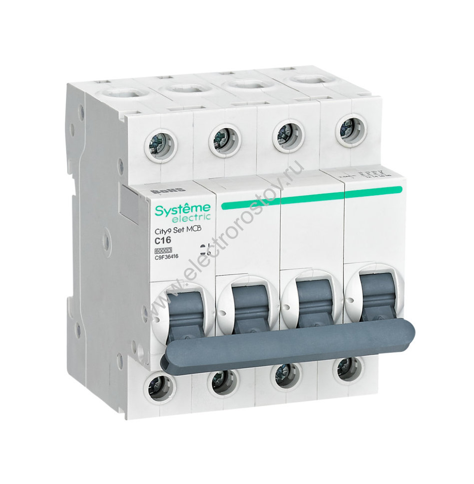 City9 Автоматический выключатель 6кА 4P C16 Systeme Electric