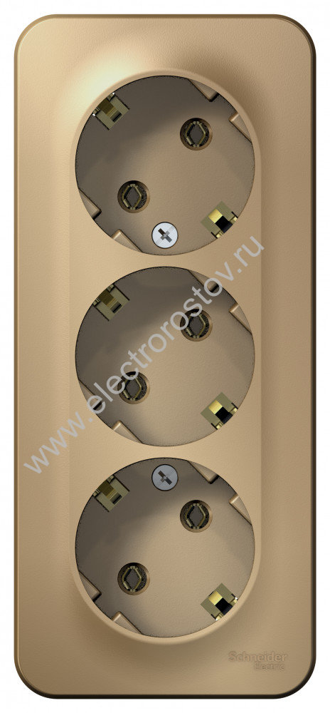 Blanca наруж Титан Розетка 3-ая с/з без шторок 16А, 250В, изолир. пластина Schneider Electric