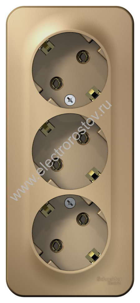 Blanca наруж Титан Розетка 3-ая с/з без шторок 16А, 250В, изолир. пластина Schneider Electric