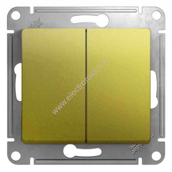 Systeme Electric Glossa Фисташковый Переключатель 2-клавишный