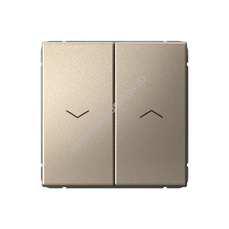 Systeme Electric ArtGallery Шампань Выключатель 2-клавишный для жалюзи, 2х сх.4, 10А, механизм