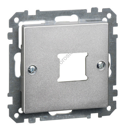 Merten SM Алюминий Центральная плата 1-ая для розетки RJ11/RJ45 Schneider Electric