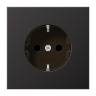 LS 990 Алюминий темный Розетка с/з безвинт. зажим JUNG