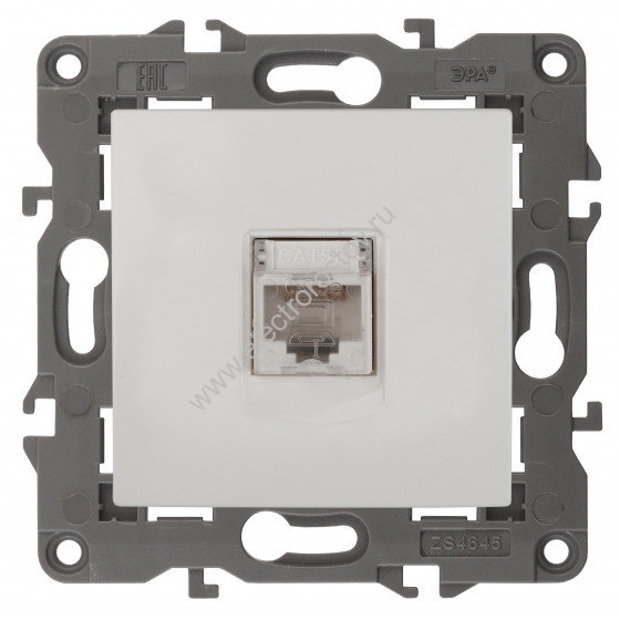 Elegance Белый Розетка компьютерная RJ-45 1-ая ЭРА