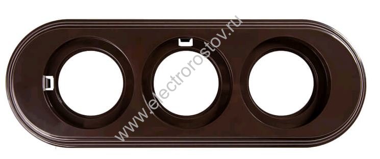 Лизетта Коричневый Рамка 3 постовая, пластик Bironi
