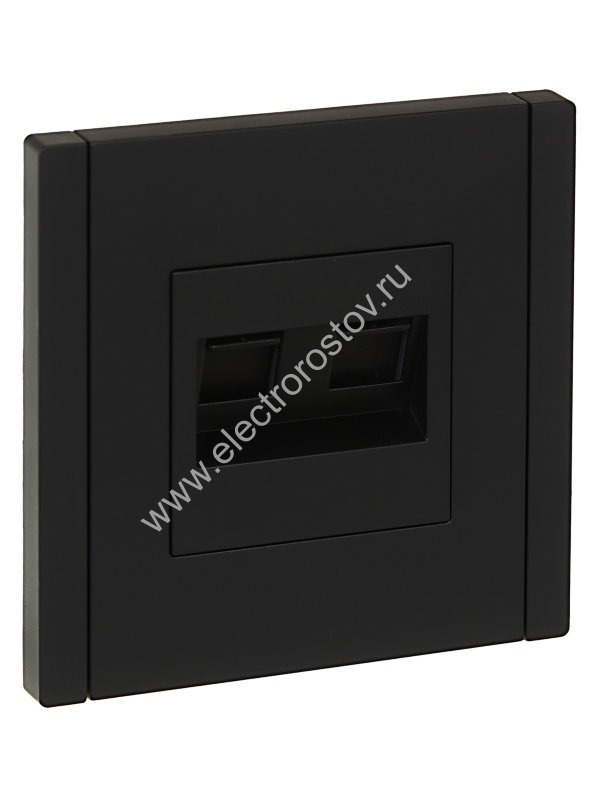 IEK FORTE&PIANO Черный Розетка комп. 2-ая RJ45 кат.6 FP134