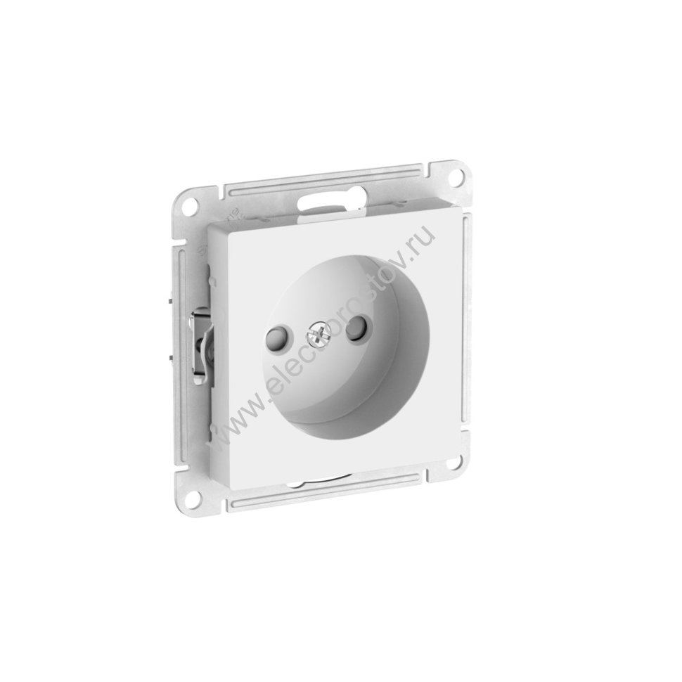 AtlasDesign Бел Розетка 1-ая б/з со шторками с быстрозажим. клеммами Schneider Electric