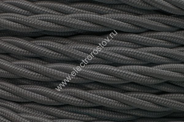 Витой провод 2*2,5, графит, матовый 20м