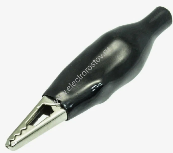 Зажим "крокодил" 46мм, приборный, черный