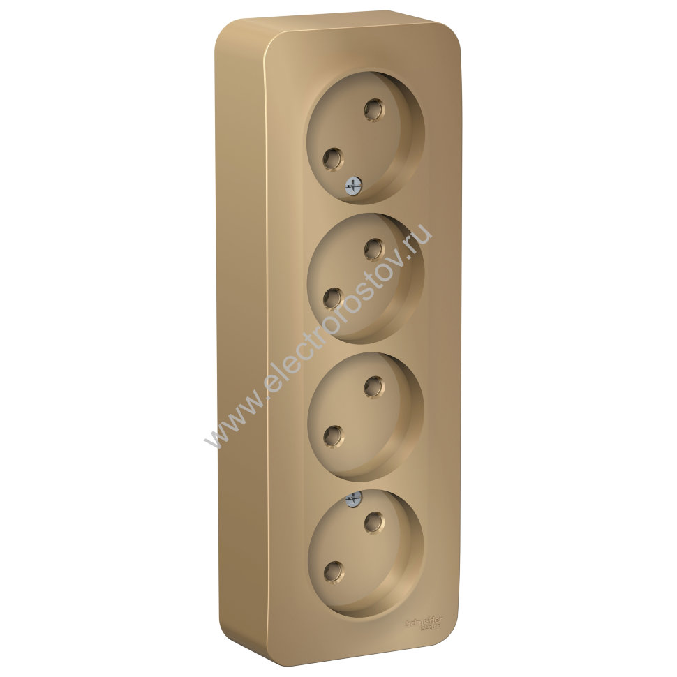 Blanca наруж Титан Розетка 4-ая б/з без шторок 16А, 250В, изолир. пластина Schneider Electric