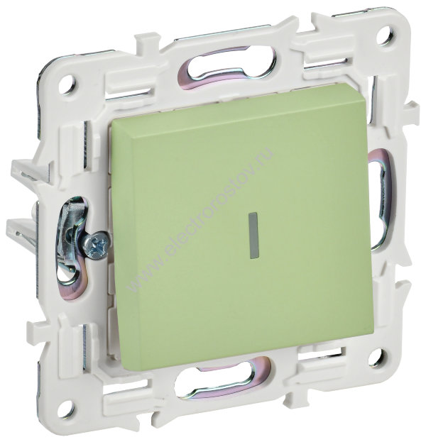 IEK SKANDY Мятный Выключатель 1-клавишный с индикацией 10А SK-V07G