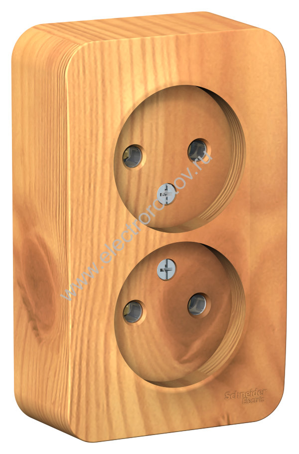 Blanca наруж Ясень Розетка 2-ая б/з без шторок 16А, 250В, изолир. пластина Schneider Electric