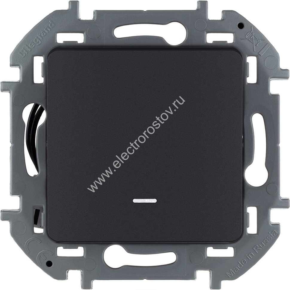 INSPIRIA Антрацит Выключатель одноклавишный с подсветкой/индикацией Legrand