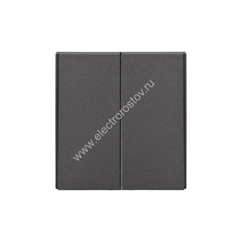 KRANZ STRONG Выключатель 2 кл проходной (переключатель) 10А с/у графит, с 1-пост. рамкой