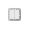 AtlasDesign Бел Выключатель 2-клавишный с подсветкой с быстрозажим. клеммами Schneider Electric