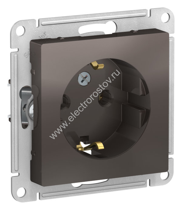 AtlasDesign Мокко Розетка 1-ая с/з Schneider Electric