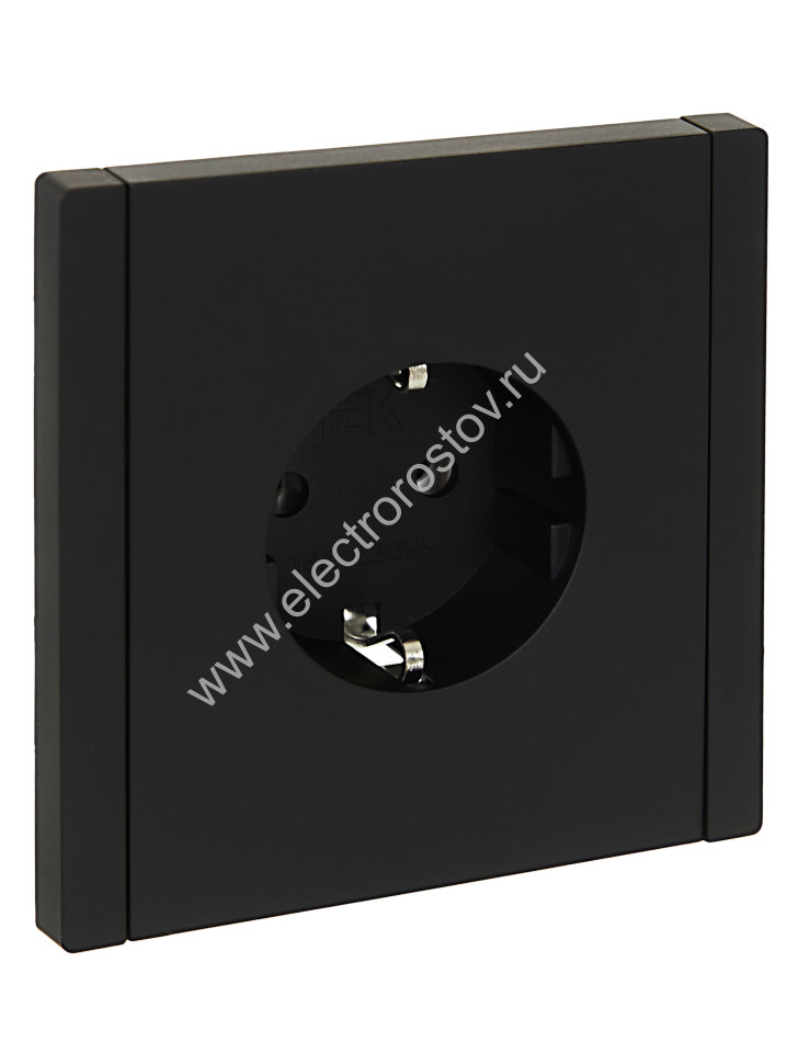 IEK FORTE&PIANO Черный Розетка с/з безвинтовое крепление 16А FP114