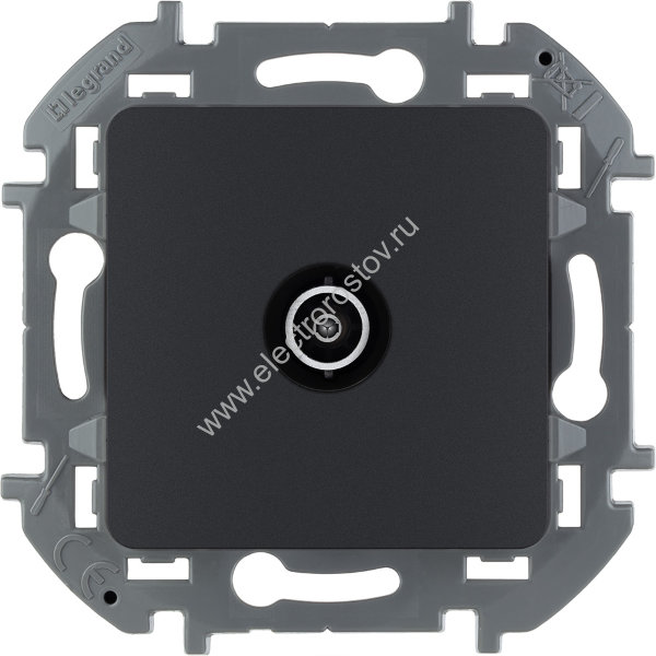 INSPIRIA Антрацит Розетка TV - проходная - 14 дБ - 5-862 мГц Legrand