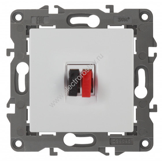 Elegance Белый Аудиорозетка 1-ая ЭРА