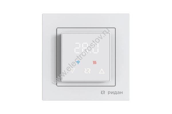 Терморегулятор белый Classy Ридан c Wi-Fi, с комбинацией датчиков, 16А ДЕВИ