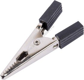 Зажим "крокодил" 55мм, приборный, черный