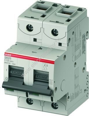 S802C Автоматический выключатель 2P С125 25кА ABB
