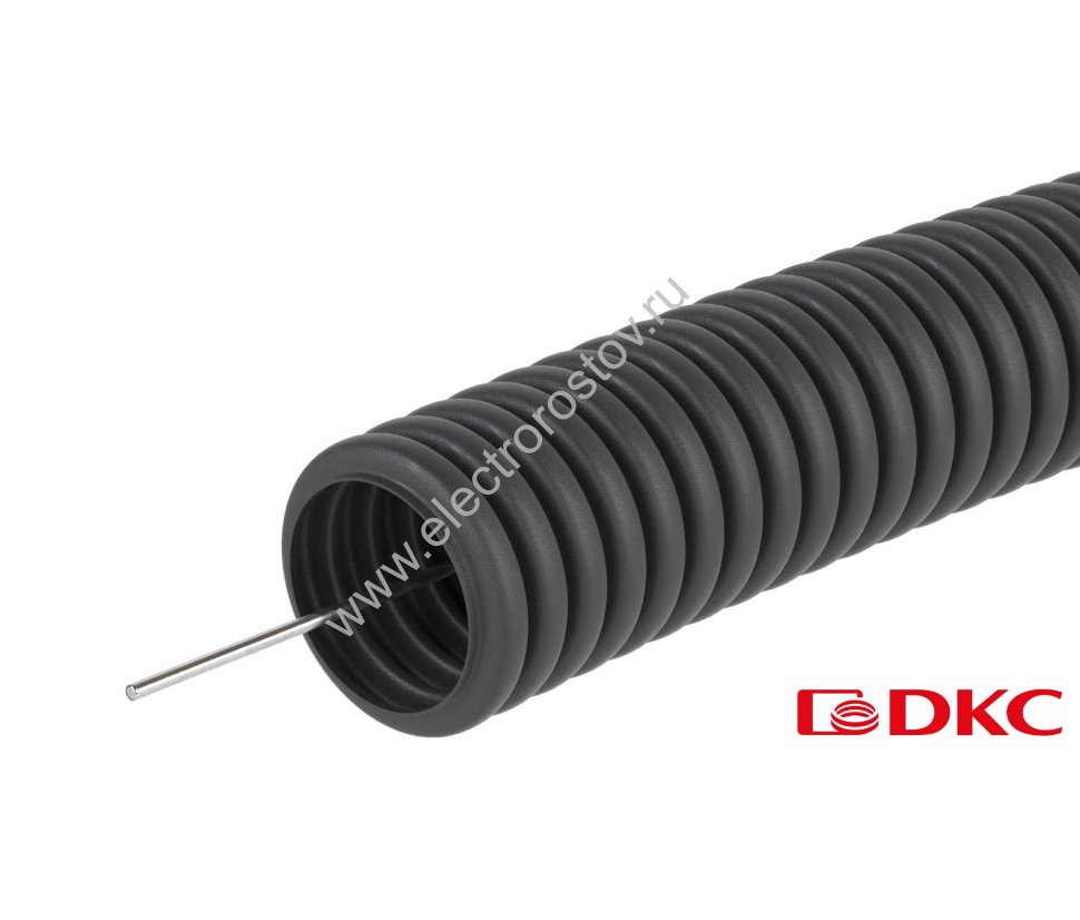Труба ПНД гофрир. 32мм с протяжкой черная (25м) DKC